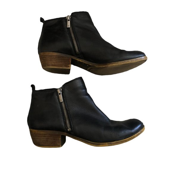 Lucky Brand Shoes - Lucky Brand 9M Black Ankle Zip- Up Booties